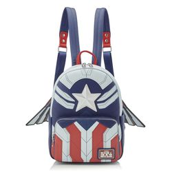 NWT  Mini Loungefly Marvel Falcon Captain America Cosplay Backpack
