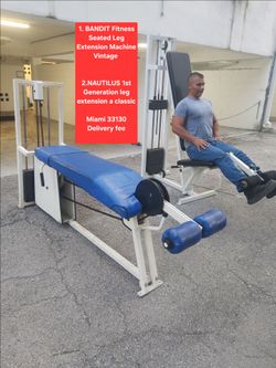 1.BANDIT Seated Leg Extension 

2. NAUTILUS 1st Generation leg extension a classic

Miami 33130

Vintage NAUTILUS 1st Generation leg extension machine