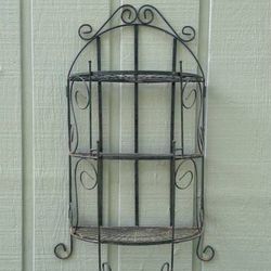 Vintage Folding Knickknack Shelf Storage Display Organizer Plant Stand