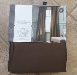 Threshold Brown Thermal Window Curtains Panels Drapes
