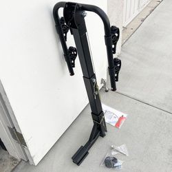 (NEW) $55 Tilt Folding 2-Bike Hitch Mount Rack Bicycle Carrier for 2” Hitch w/ Straps 70 lbs Max 