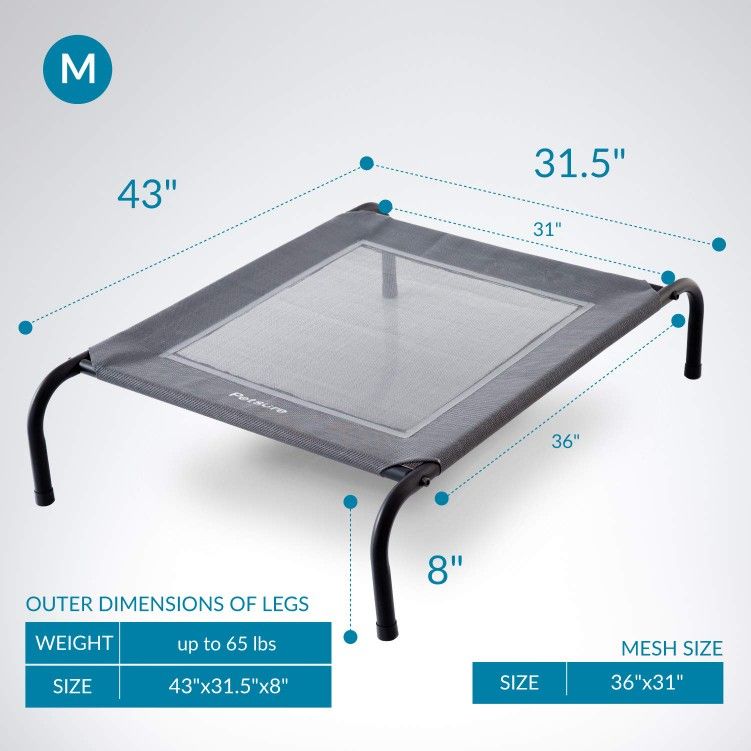 Bedsure Medium Elevated Cooling Dog Bed