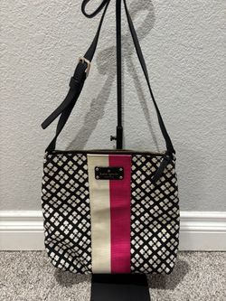 Kate Spade New York Crossbody Bag - HeartSpade Geo / White and pink color block