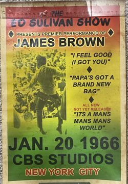 James Brown Original 1966 Poster Ed Sulivan Show