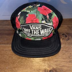 Vans Off The Wall Floral Black Snap Back Hat 