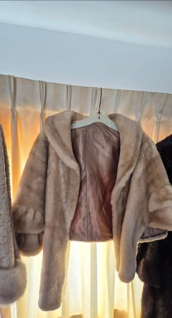 Vintage Mink Fur Coat Light Brown