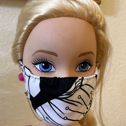 Masked Barbie Beauty head with hands