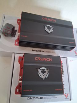 Crunch DR-3725.1D and DR-2525.4D Car Amplifiers