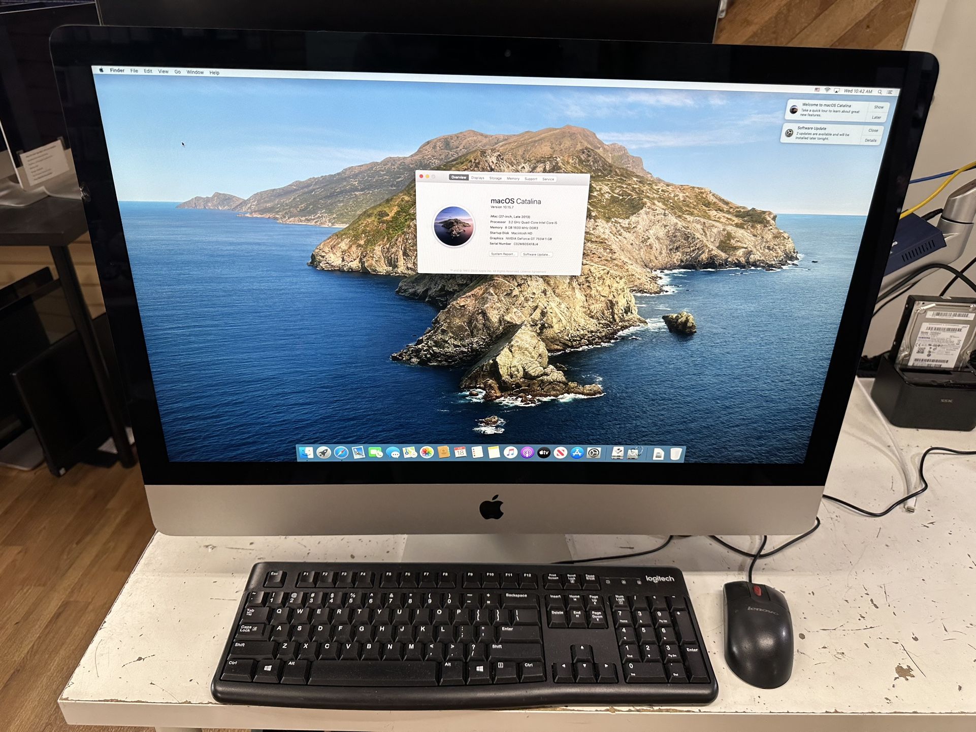 Imac 27 inch Late 2013 core i5 8GB RAM 512GB SSD - All in one computer