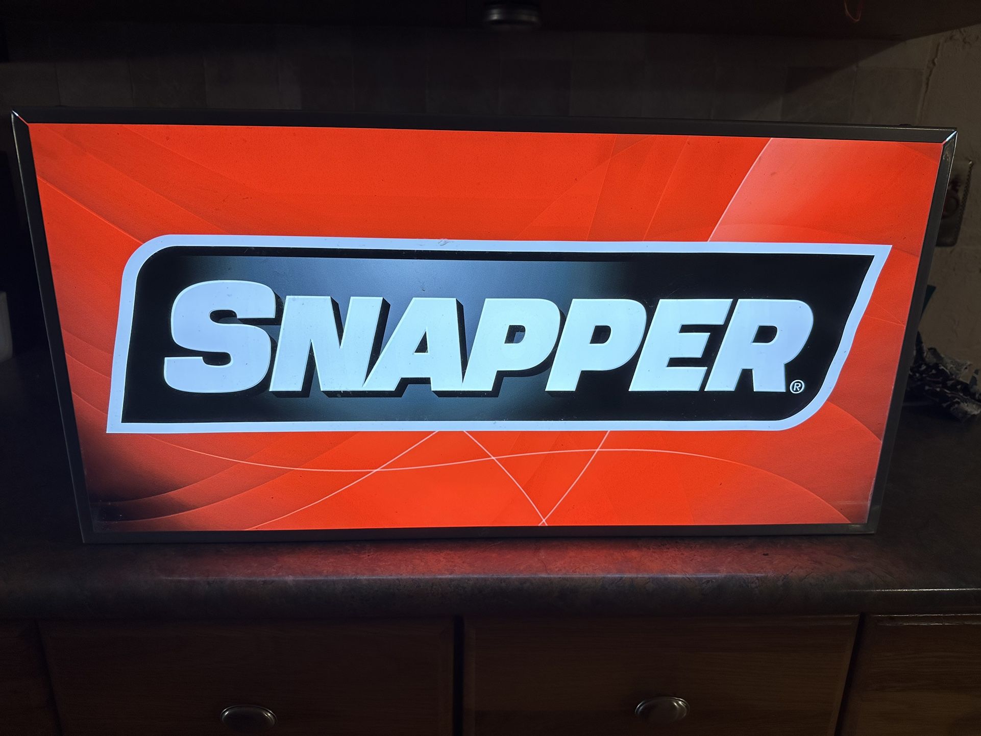 Snapper Lawn Mower Dealer Sign Lighted Vintage