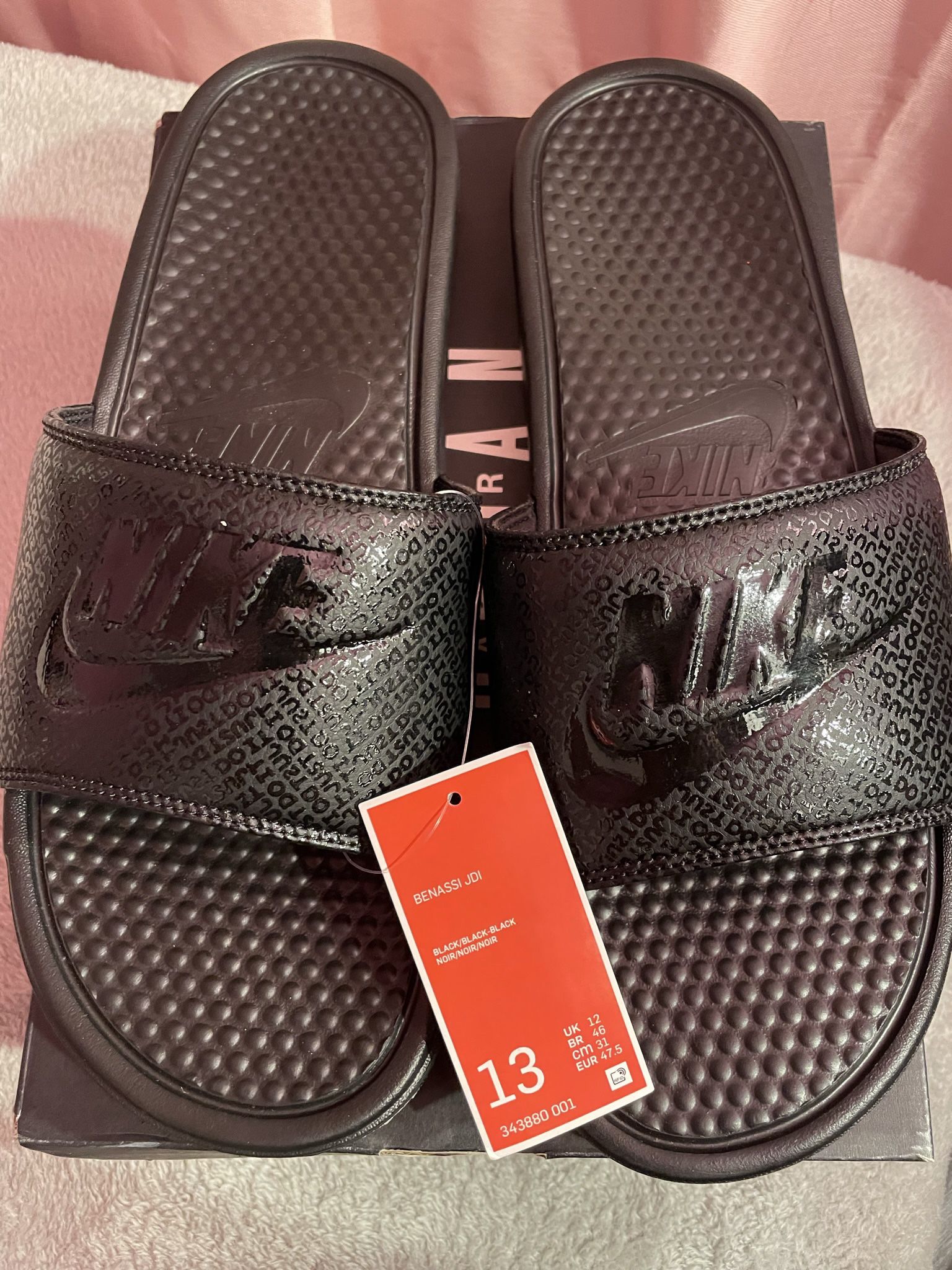 Nike Men's Sandals Slippers Slides Flip Flops Blk Size 13
