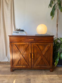 Solid Wood Media Cabinet/Desk