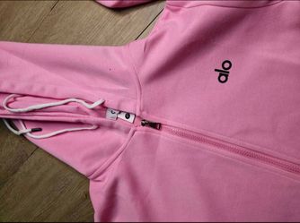 Alo Yoga Pink Zip-Up Hoodie