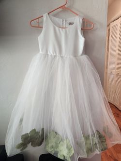 Girls white formal dress