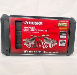 Husky 280-Piece SAE/Metric Mechanics Tool Set with Tool Box