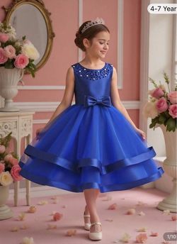 Vestido azul talla 8Y