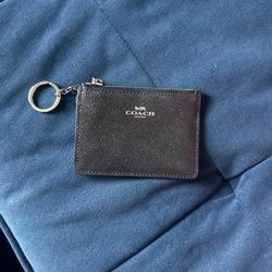 Black New Coach Keychain Wallet