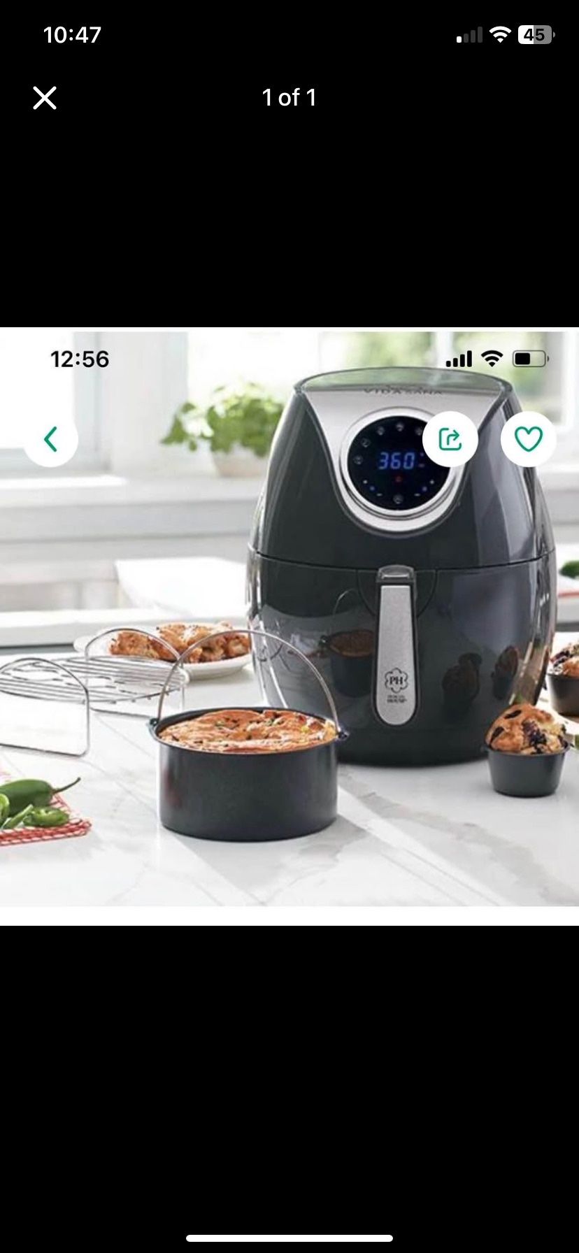Princess House Air fryer Brand New & 4 Glass Wine Glass cups