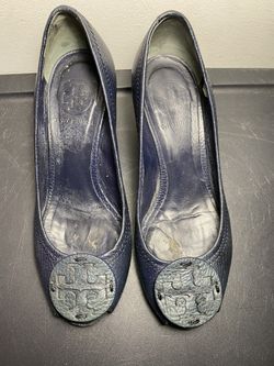Tory Burch Wedge Navy Blue Size 6M