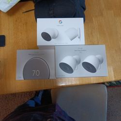 Google Nest Cameras And Learning thermostat 