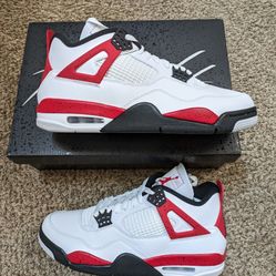 Air Jordan 4 Red Cement Sizes 5.5y,6y,6.5y And 7y Available 