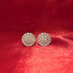 10k Yellow Gold Round Earrings