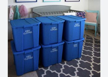Bins Of Kids Clothing