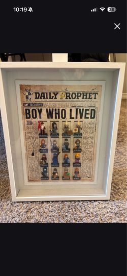 Framed Complete Set of (16) Lego Harry Potter Series 2 Minifigures 71028