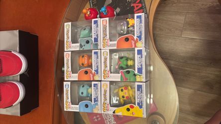 Pokémon funko pops and kreo legos