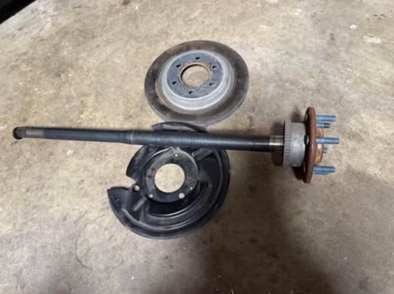 2021 F150 REAR AXLE SHAFT LEFT SIDE 8.8" RING GEAR WITH BRAKE ROTOR
