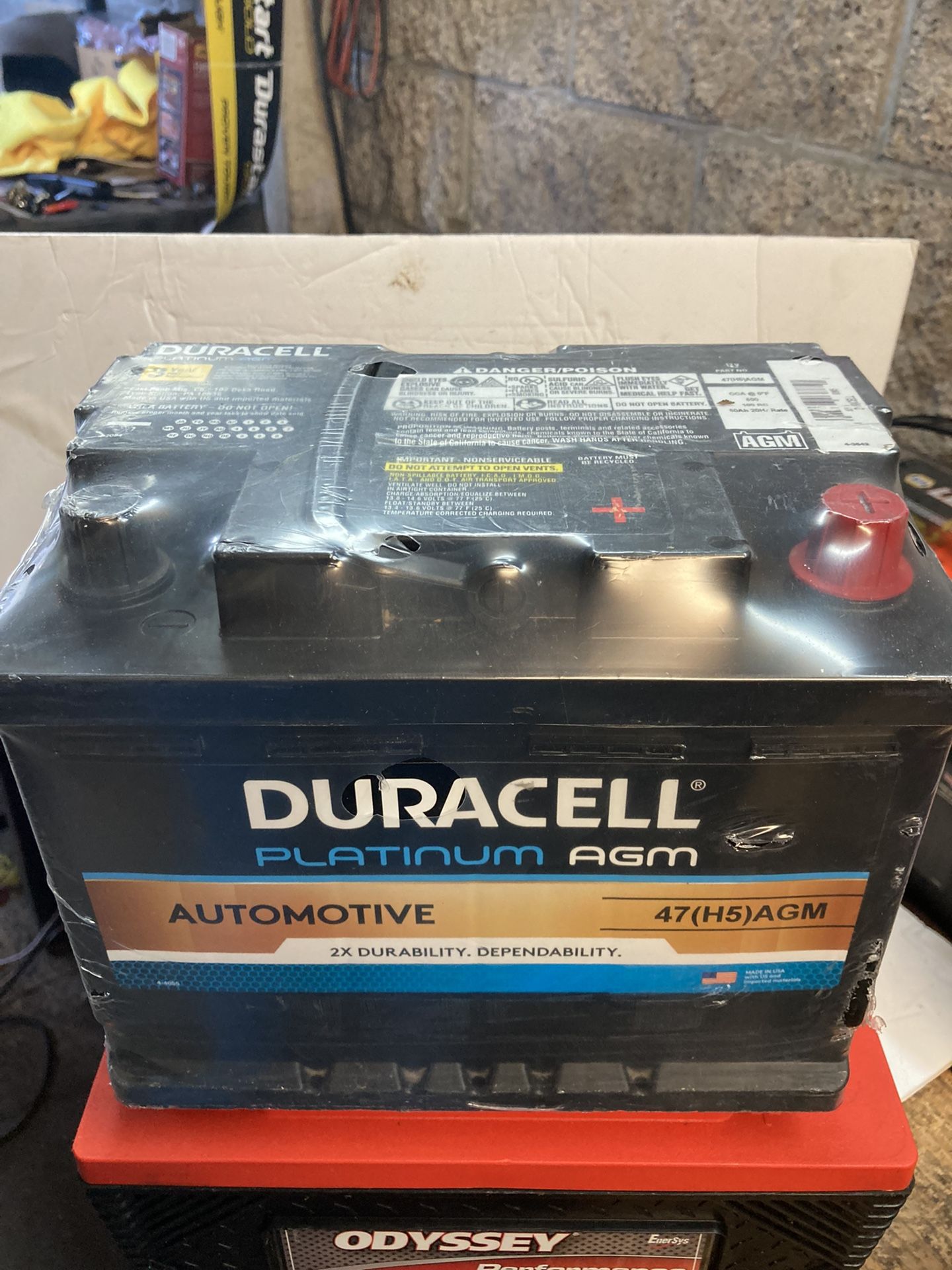 Car battery Duracell platinum gel AGM size H5/47 high-performance for sale