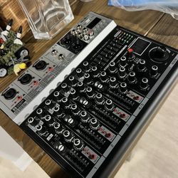5 Channel Audio Mixer 48v 99 effect Bluetooth Audio Mixer