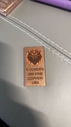 5 ounce copper bar