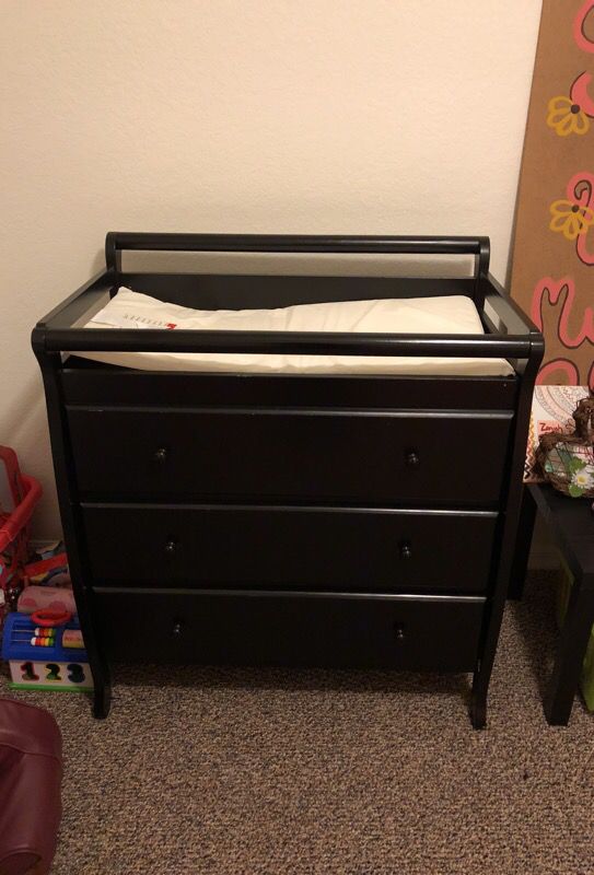 Black Baby Changing Table With Matchingg Dresser