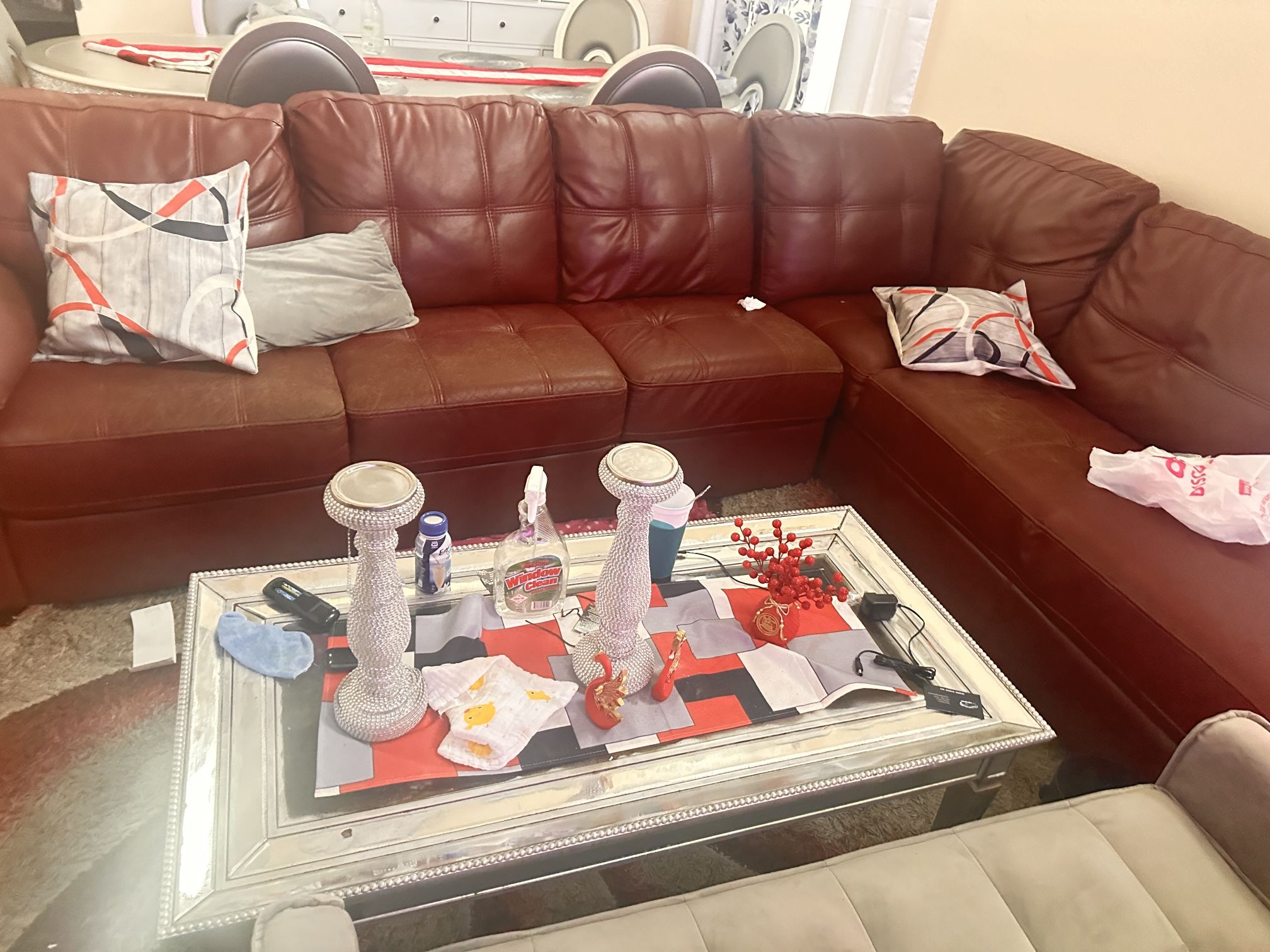 Sectional Sofa With Table
