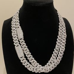 Custom VVS Moissanite Cuban Mariner Chain 15mm PASS DIAMOND TESTER