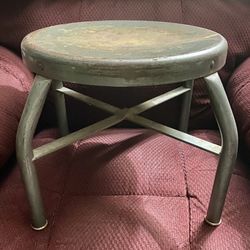 Vintage Metal Industrial Stool