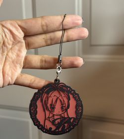 Kyoko Sakura Puella Magi, Madoka Magica Exhibition Rubber Strap Keychain