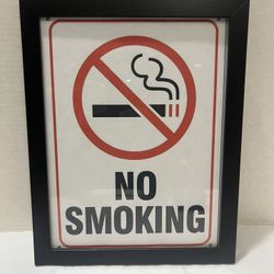 No Smoking Framed Print For Office 10”x12”