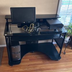 Desktop, Table And Printer