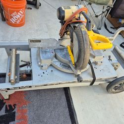 DeWalt Miter Saw and RIDGID Miter Saw Utility Table/Vehicle