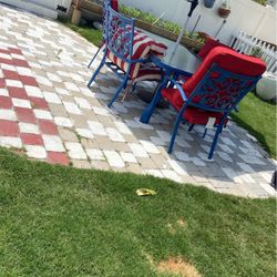 A Nice Outdoor Table With Umbrella 