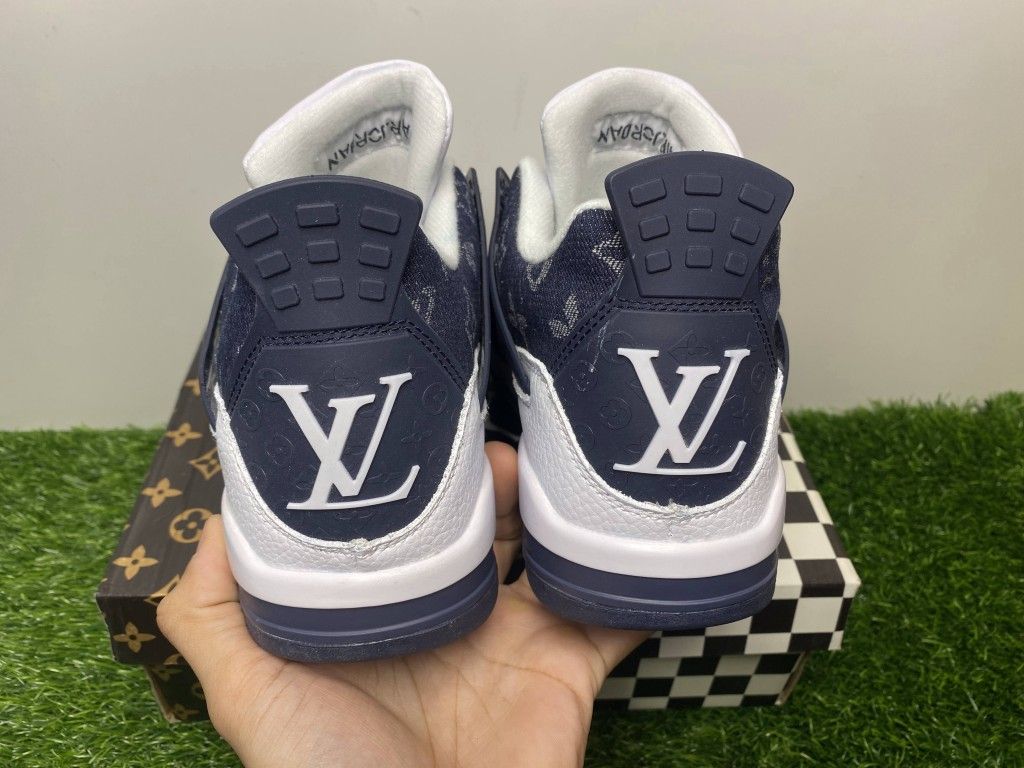 louis vuitton jordan 4 white