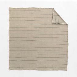 Crate and Barrell Reversible Linen Duvet Cover - King