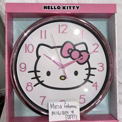 Hello Kitty Face Wall Clock 