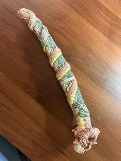 Hand-Painted Carved Resin Dragon Staff