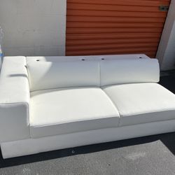 White Leather Couch
