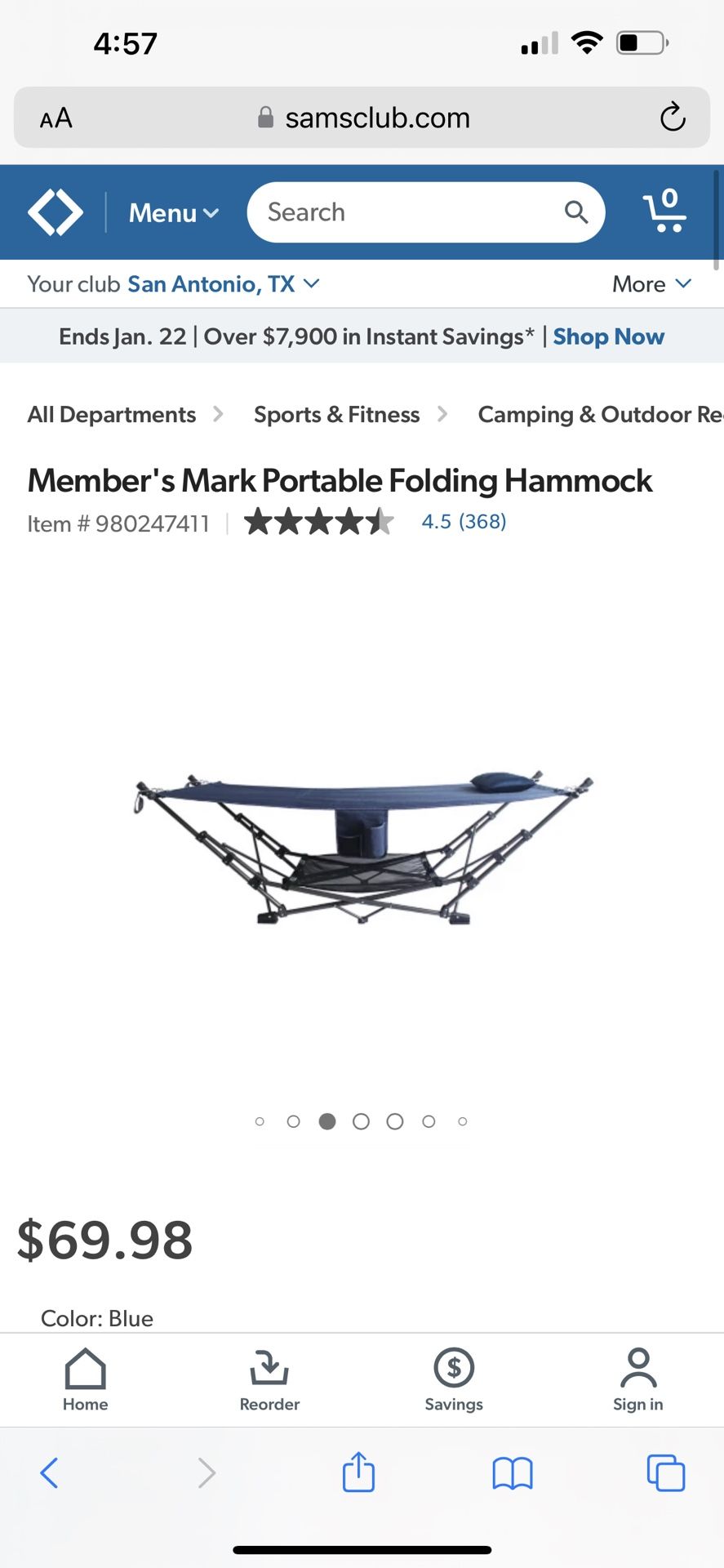 Member Mark Portable Folding Hammock For Sale In San Antonio TX OfferUp