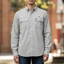 NEW Vineyard Vines Performance Harbor Shirt Men’s Large Gray Vented Lightweight Fishing Shirt NWT