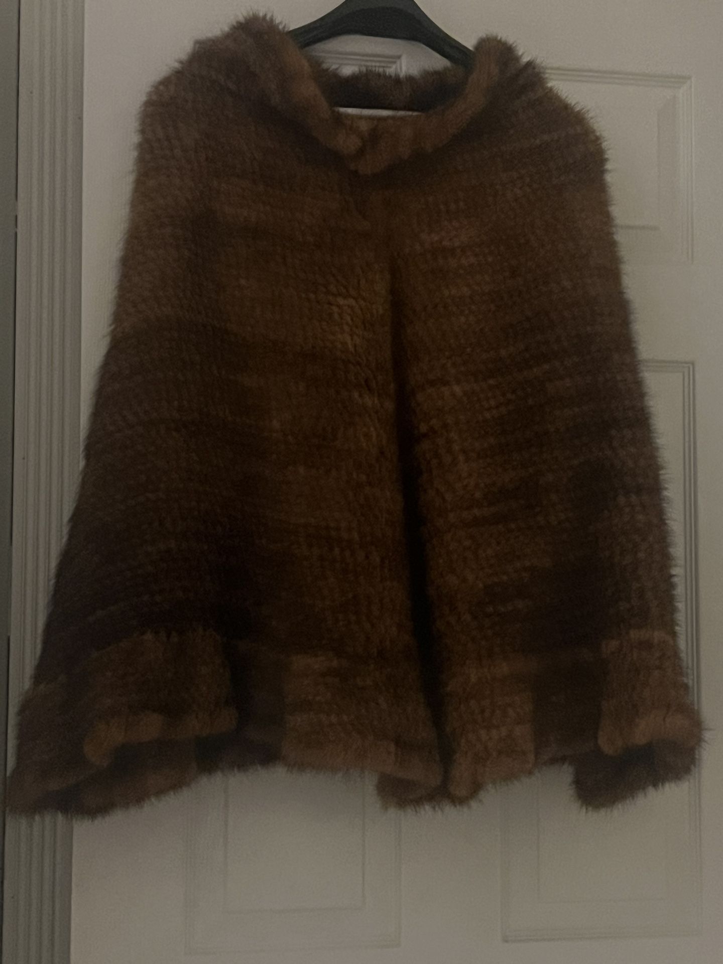 Mink poncho
